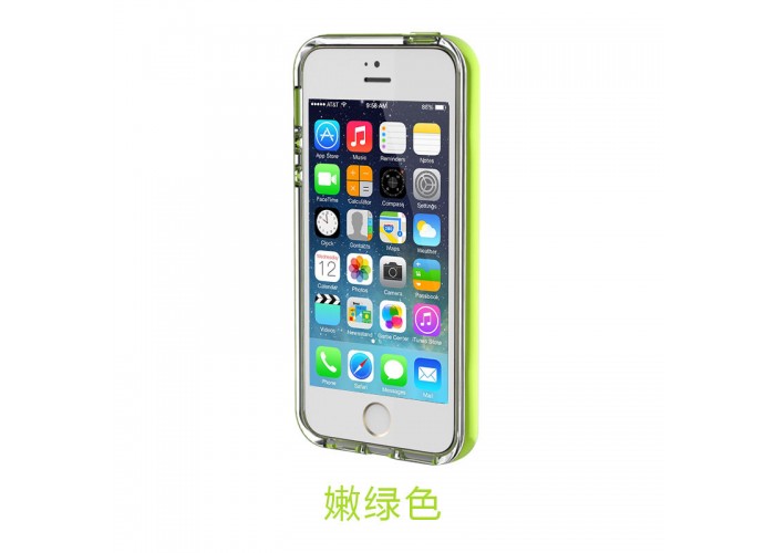 Светящийся TPU чехол ROCK Tube Series для iPhone 5 зеленый / Light Green