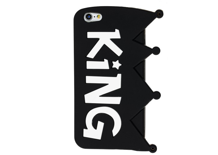 3D чехол для iPhone 6 King&Queen чёрный