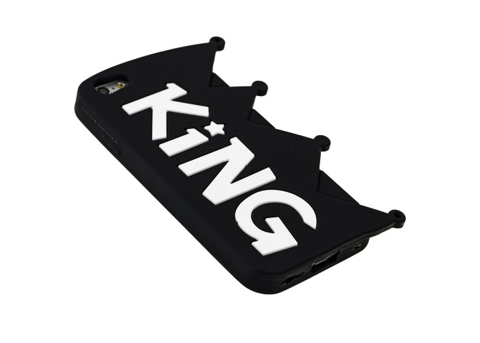 3D чехол для iPhone 6 King&Queen чёрный