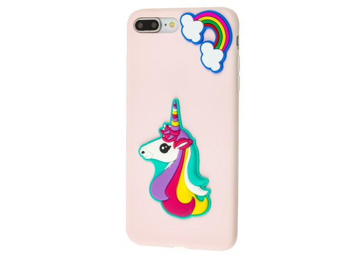 Чехол 3D для iPhone 7 Plus / 8 Plus Fairy tale единорог розовый
