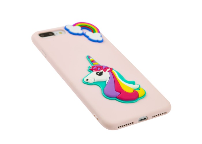 Чехол 3D для iPhone 7 Plus / 8 Plus Fairy tale единорог розовый