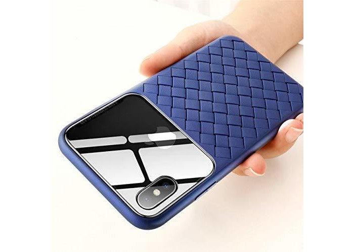 Чехол Baseus Glass Weaving для iPhone Xs Max синий