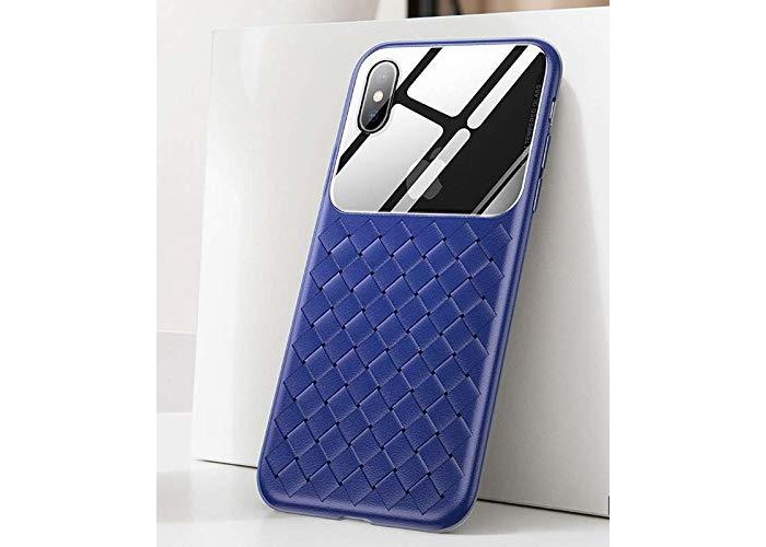 Чехол Baseus Glass Weaving для iPhone Xs Max синий