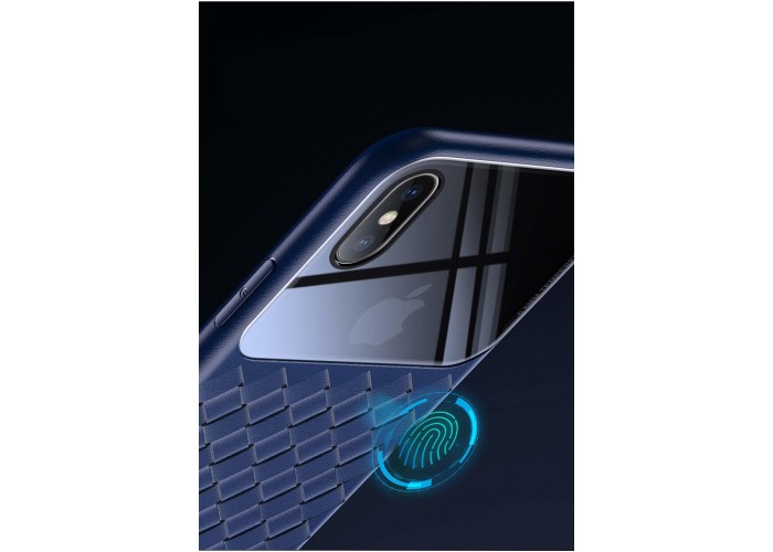 Чехол Baseus Glass Weaving для iPhone Xs Max синий