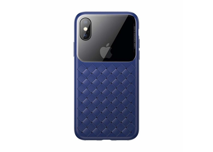 Чехол Baseus Glass Weaving для iPhone Xs Max синий