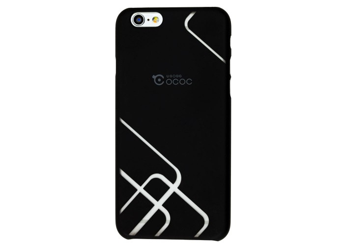 Чехол Cococ для iPhone 6 черный с белым узором