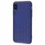 Чехол Weaving для iPhone X / Xs case синий