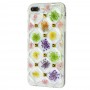 Чехол для iPhon 7 Plus / 8 Plus Flowers 3D укроп