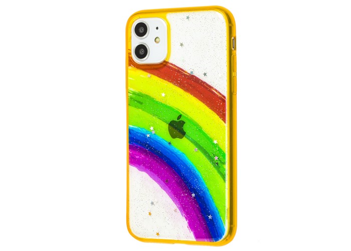 Чехол для iPhone 11 Colorful Rainbow оранжевый