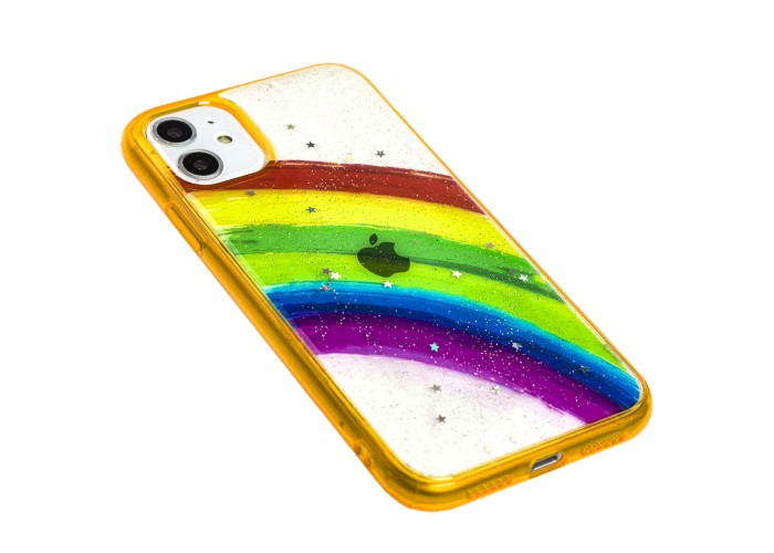 Чехол для iPhone 11 Colorful Rainbow оранжевый