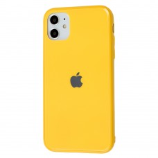 Чехол для iPhone 11 New glass желтый