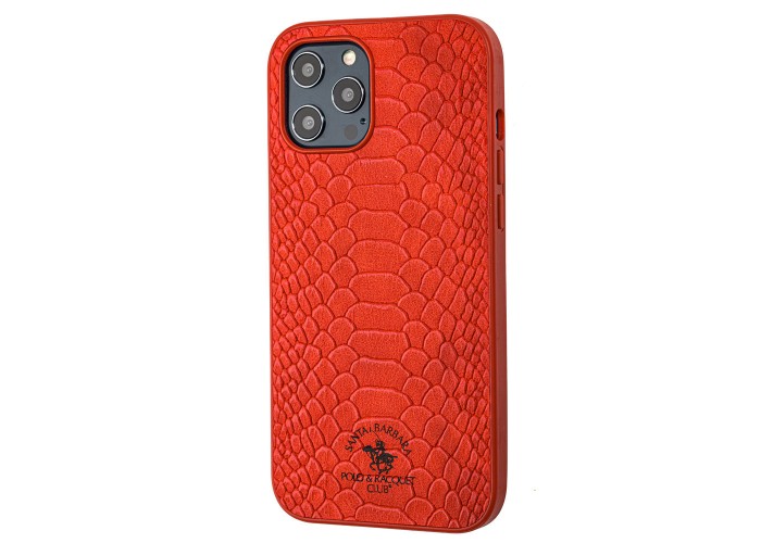 Чехол для iPhone 12 Pro Max Polo Knight (Leather) красный
