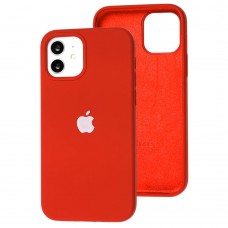 Чехол для iPhone 12 / 12 Pro Silicone Full темно-красный / dark red