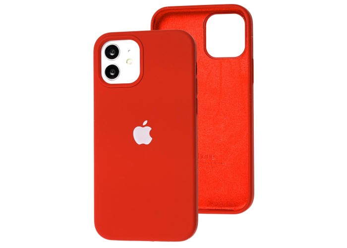 Чехол для iPhone 12 / 12 Pro Silicone Full темно-красный / dark red