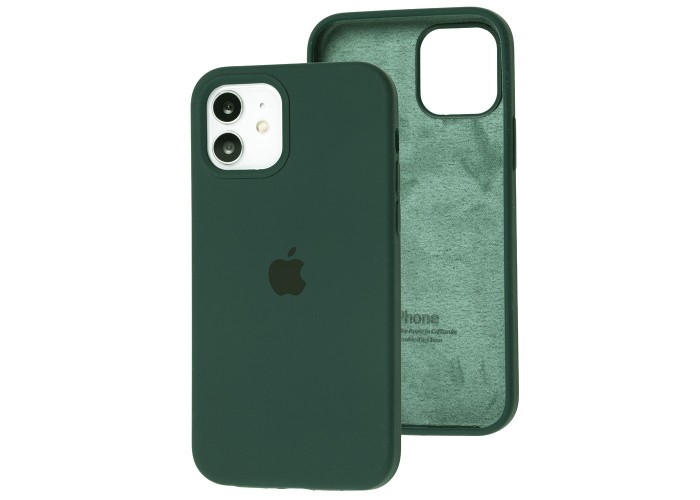 Чехол для iPhone 12 / 12 Pro Silicone Full зеленый / forest green