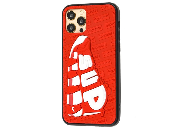 Чехол для iPhone 12 / 12 Pro Sneakers Brand sup красный / белый