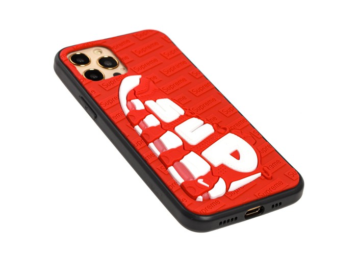 Чехол для iPhone 12 / 12 Pro Sneakers Brand sup красный / белый