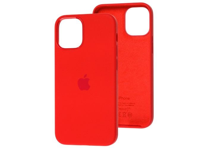 Чехол для iPhone 12 mini Full Silicone case красный