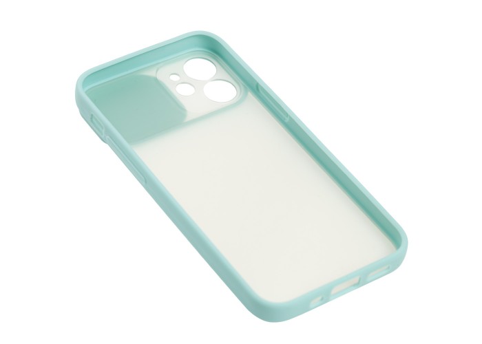 Чехол для iPhone 12 mini LikGus Camshield camera protect бирюзовый