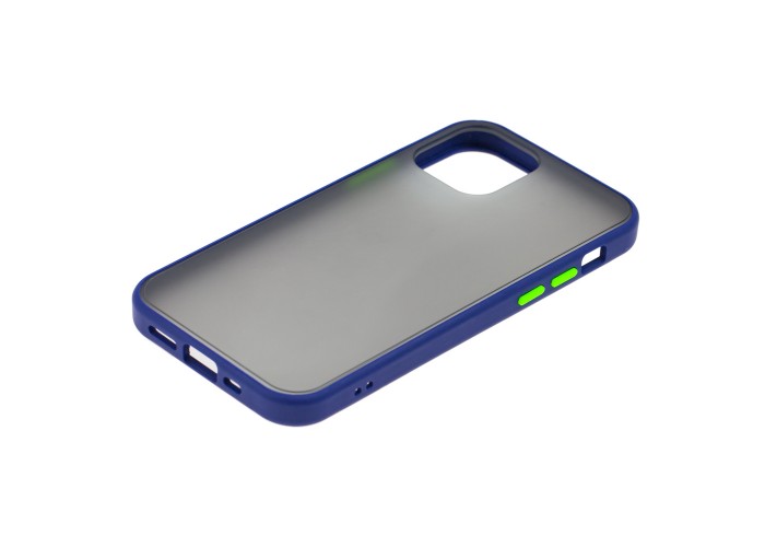 Чехол для iPhone 12 mini LikGus Maxshield синий / салатовй