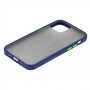 Чехол для iPhone 12 mini LikGus Maxshield синий / салатовй