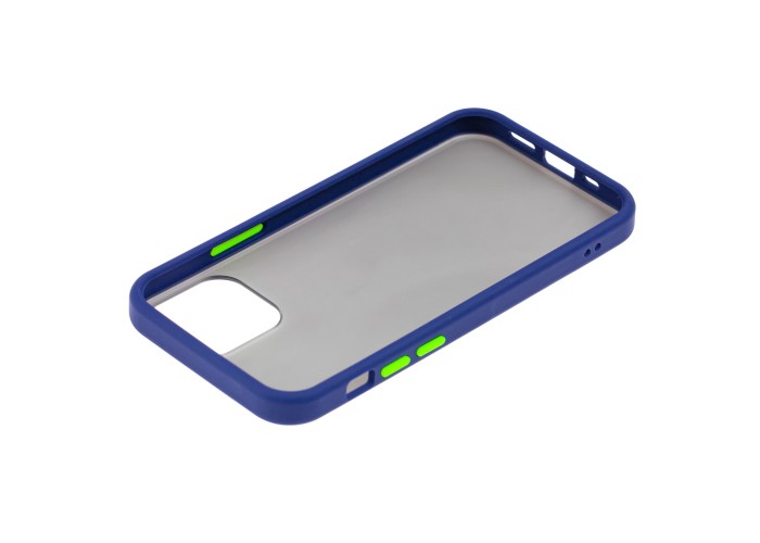 Чехол для iPhone 12 mini LikGus Maxshield синий / салатовй