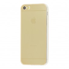 Чехол для iPhone 5 имитация метала золотистый