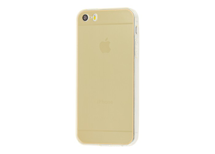 Чехол для iPhone 5 имитация метала золотистый
