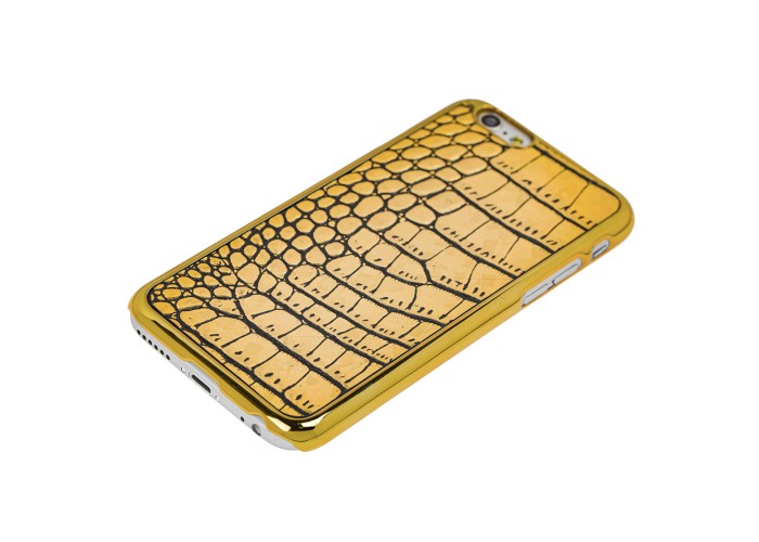 Чехол для iPhone 6 Plastic Crocodile золотистый