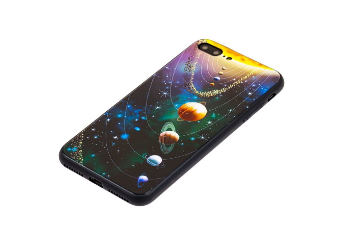 Чехол для iPhone 7 Plus / 8 Plus Glass Галактика