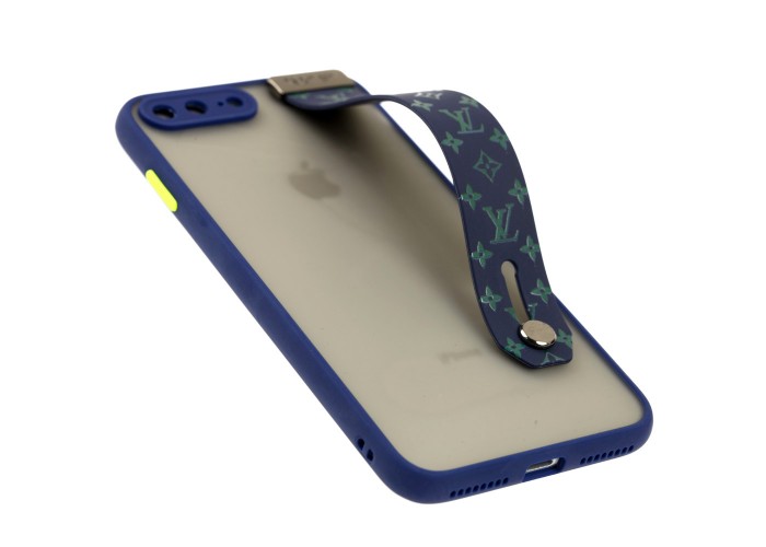 Чехол для iPhone 7 Plus / 8 Plus WristBand LV синий / зеленый