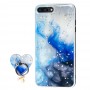 Чехол для iPhone 7 Plus / 8 Plus блестки print + popsocket 