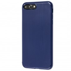 Чехол для iPhone 7 Plus / 8 Plus имитация металла синий
