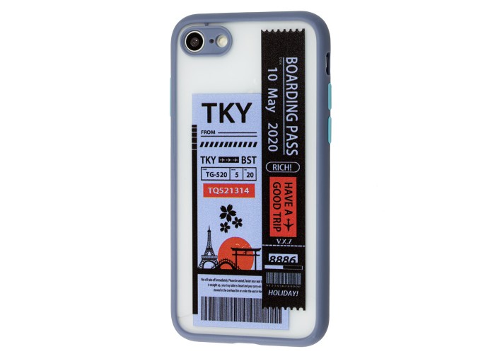 Чехол для iPhone 7 / 8 Picture shadow matte TKY сесеро-фиолетовый