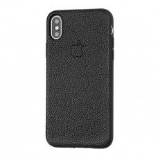Чехол для iPhone X / Xs Leather cover черный
