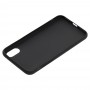 Чехол для iPhone X / Xs Leather cover черный