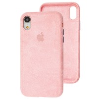 Чехол для iPhone Xr Alcantara 360 pink sand
