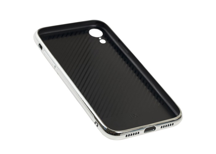 Чехол для iPhone Xr Ambre Fashion серебристый / бирюзовый