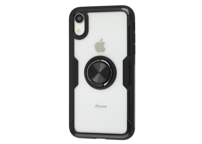 Чехол для iPhone Xr Deen CrystalRing с кольцом черный