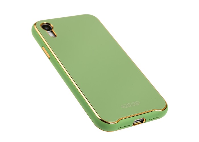 Чехол для iPhone Xr Glass Premium мятный