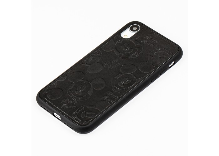 Чехол для iPhone Xr Mickey Mouse leather черный