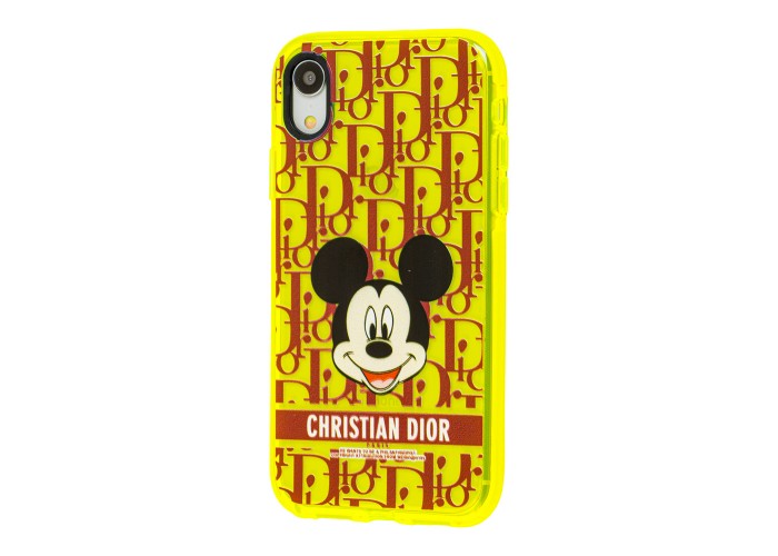 Чехол для iPhone Xr Neon print Микки Маус CD