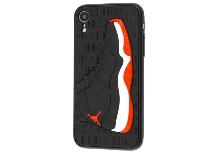 Чехол для iPhone Xr Sneakers Brand jordan черный / красный