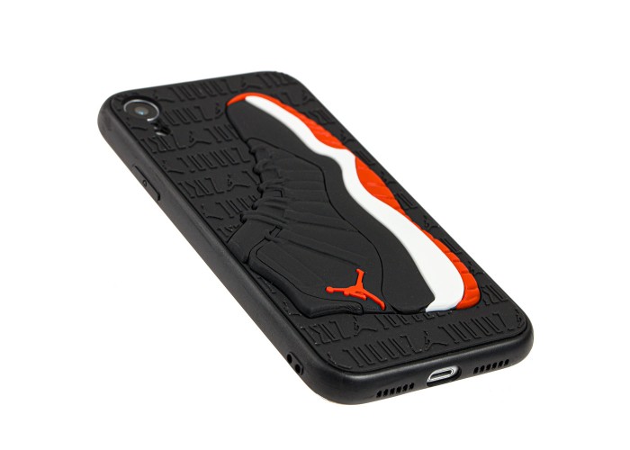 Чехол для iPhone Xr Sneakers Brand jordan черный / красный