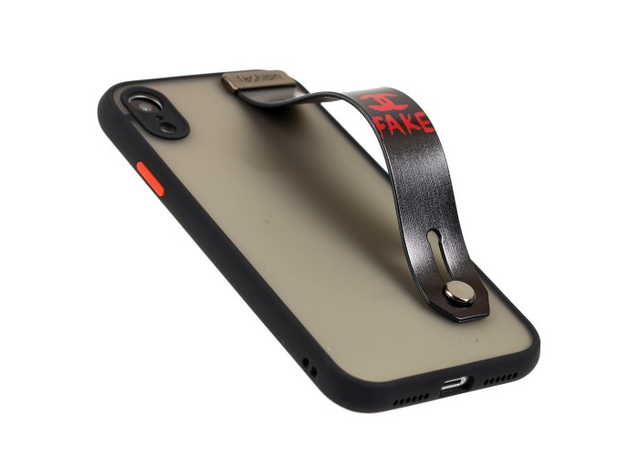 Чехол для iPhone Xr WristBand fake черный
