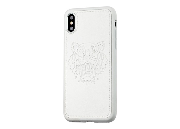 Чехол для iPhone Xs Max Kenzo leather белый