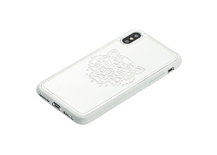 Чехол для iPhone Xs Max Kenzo leather белый