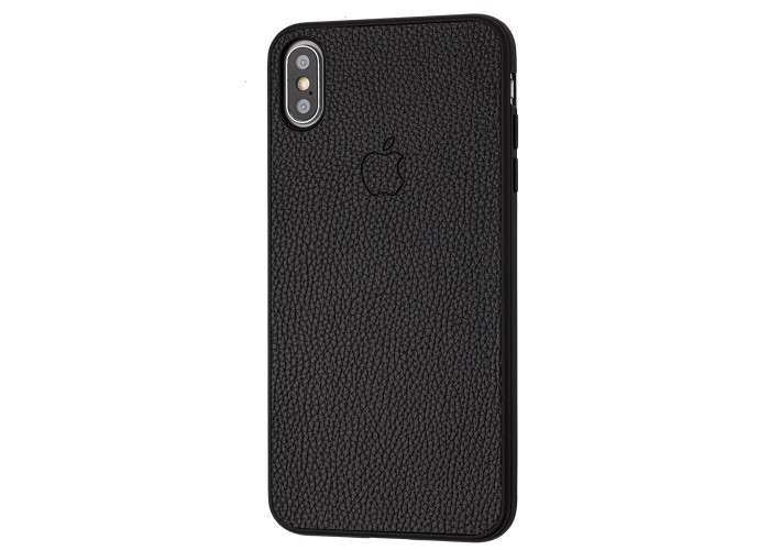 Чехол для iPhone Xs Max Leather cover черный