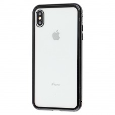 Чехол для iPhone Xs Max Magnetic with glass черный