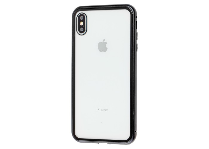 Чехол для iPhone Xs Max Magnetic with glass черный